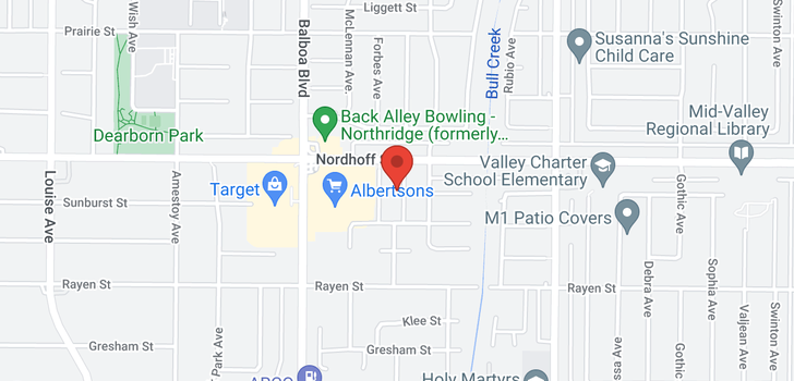 map of 9031 Whitaker Northridge, CA 91343